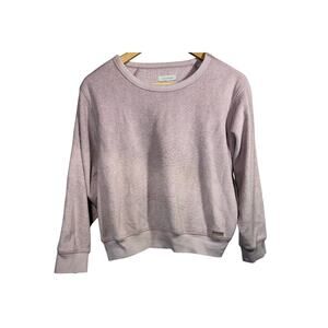 OUTERKNOWN Women's Long Sleeve Organic Cotton Blend Sweatshirt Pink Size Small